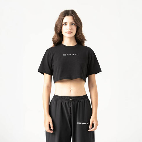 CROP TOP NEGRO SUMMER MONASTERY